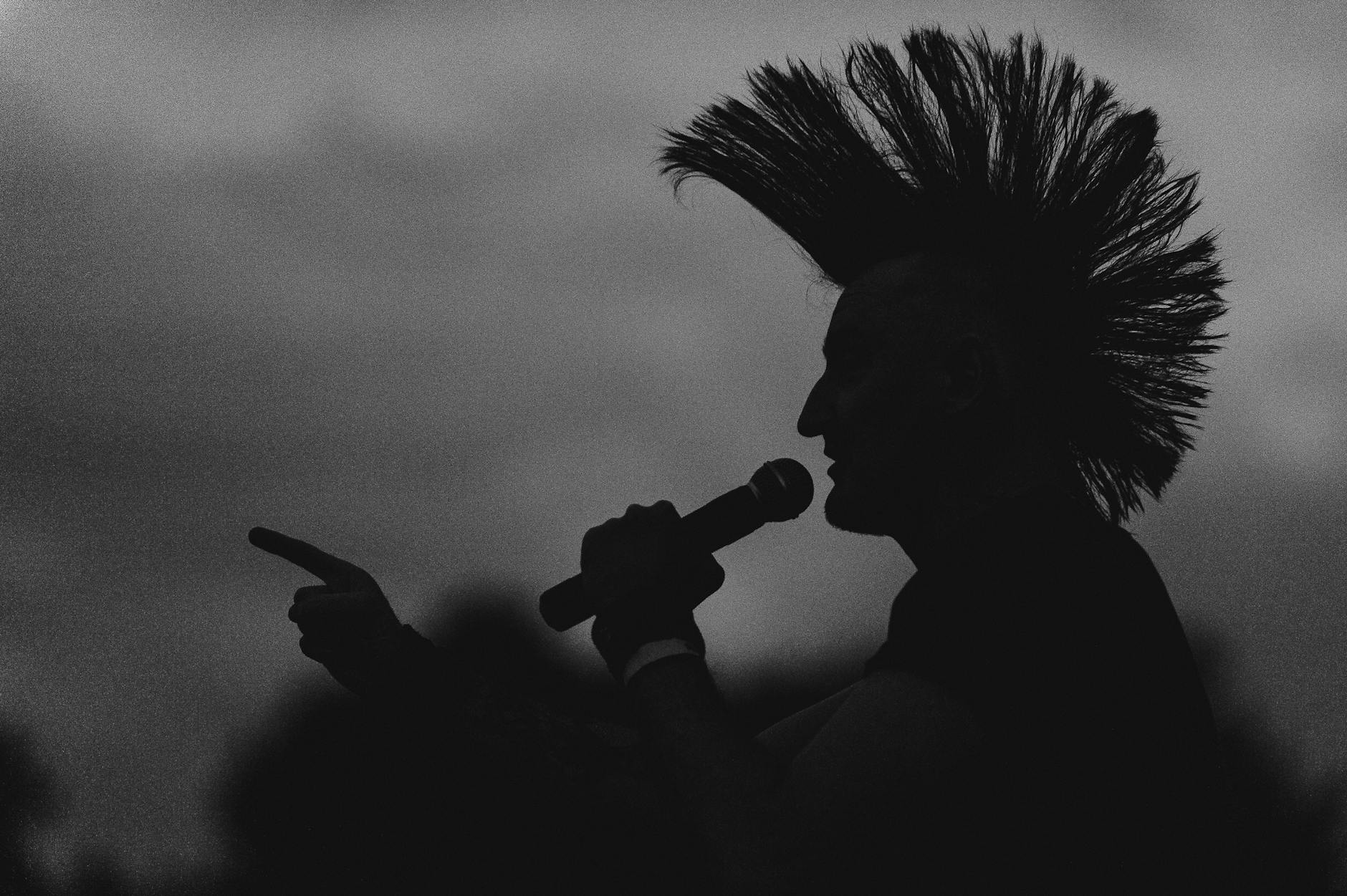 man holding a microphone